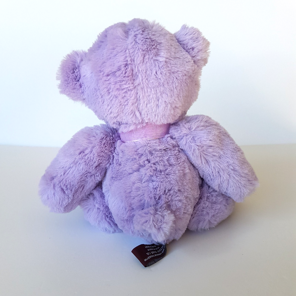 Paceko PURPLE TEDDY BEAR Pastel 19cm Stuffed Animal Soft Toy Bow Pretty Bear3