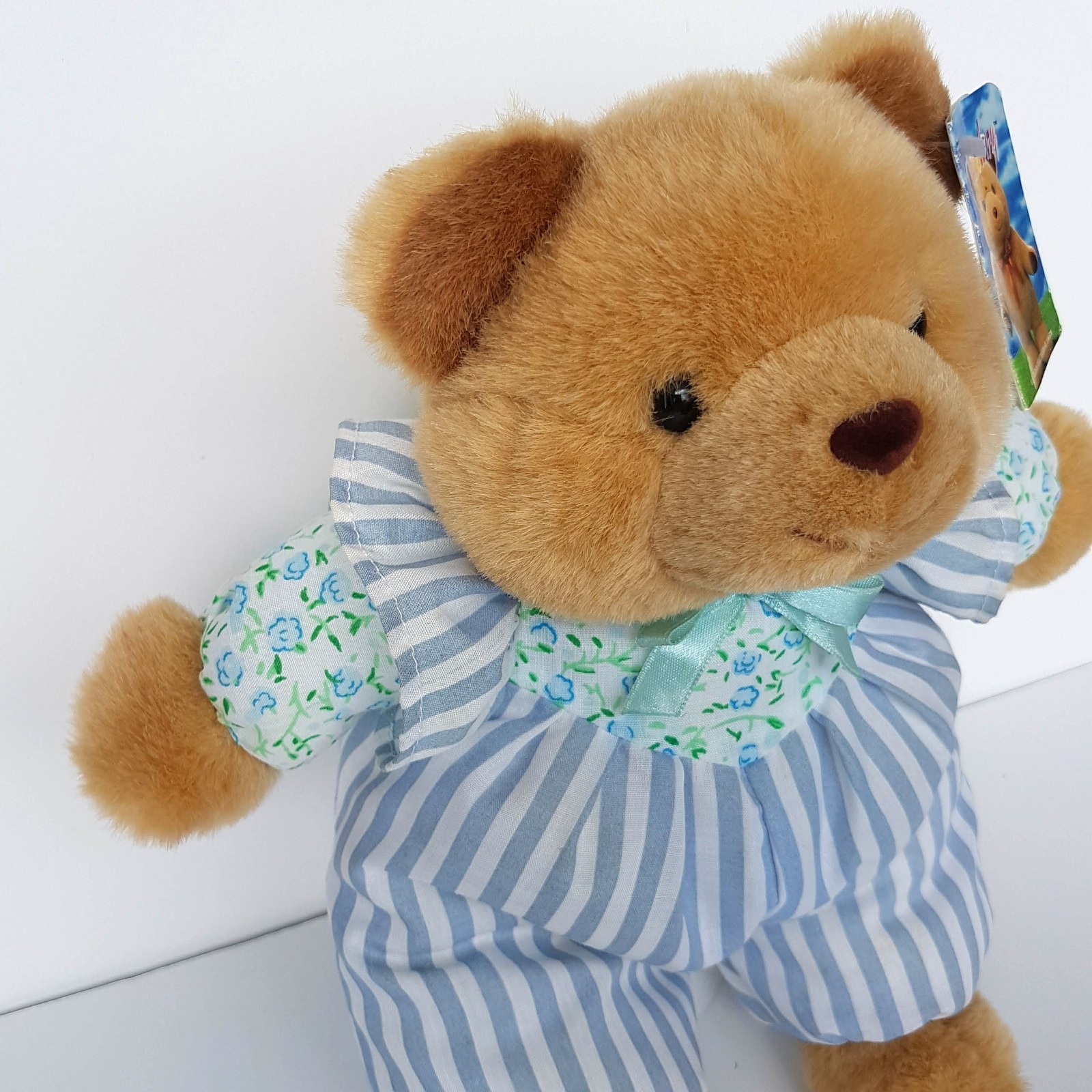 Canterbury Toys PUFFY BEAR Stuffed Animal 29cm Soft Toy Teddy Puffy Body Stripe5