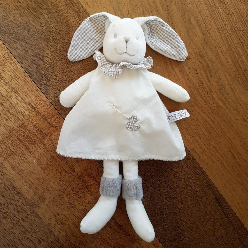 Gingerlilly BUNNY RABBIT 34cm Lovey Plush Comforter Security Soft Toy Animal0