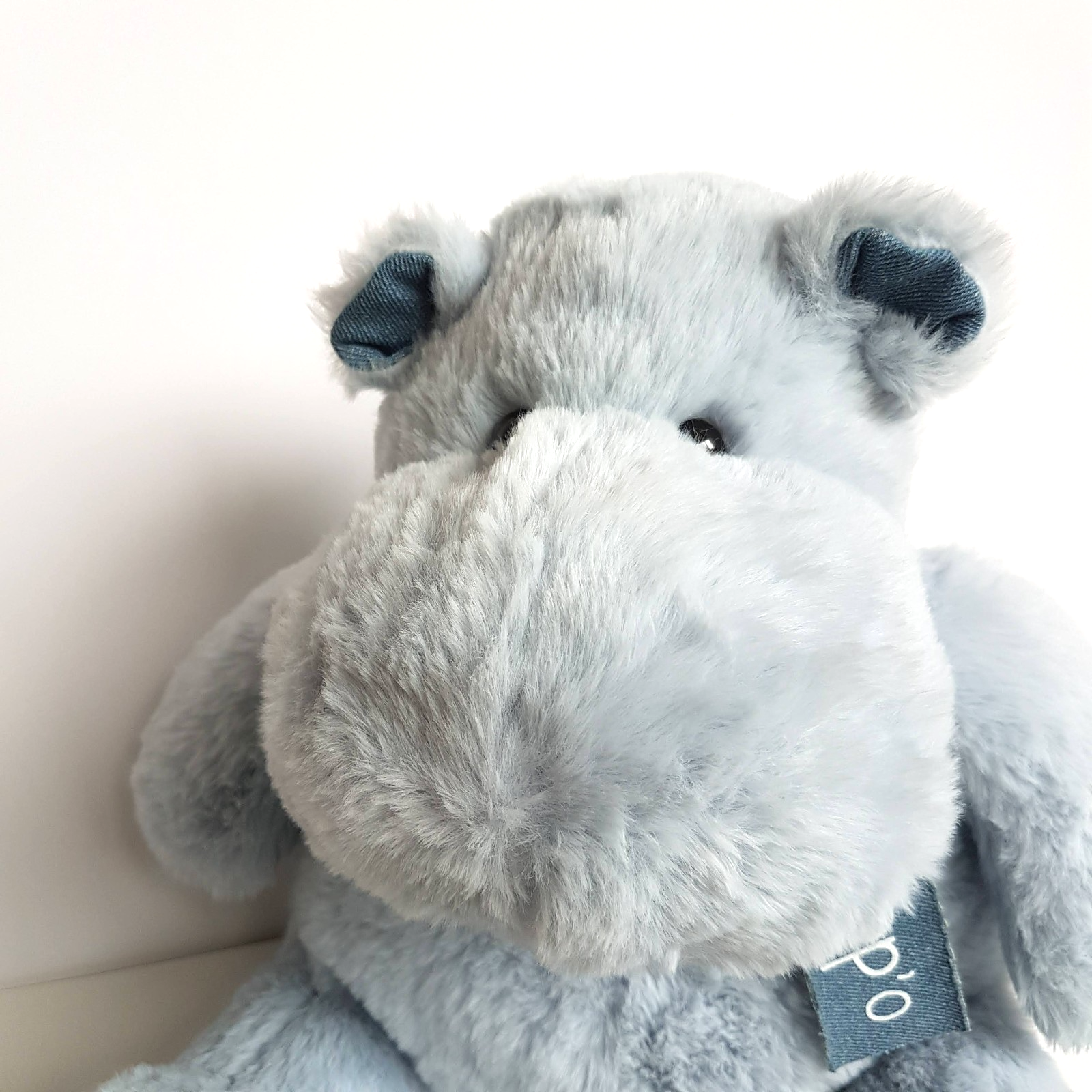 Histoire d'Ours BLUE HIPPO Plush 30cm Stuffed Animal Denim Hipp'o Sleep Soft Toy1