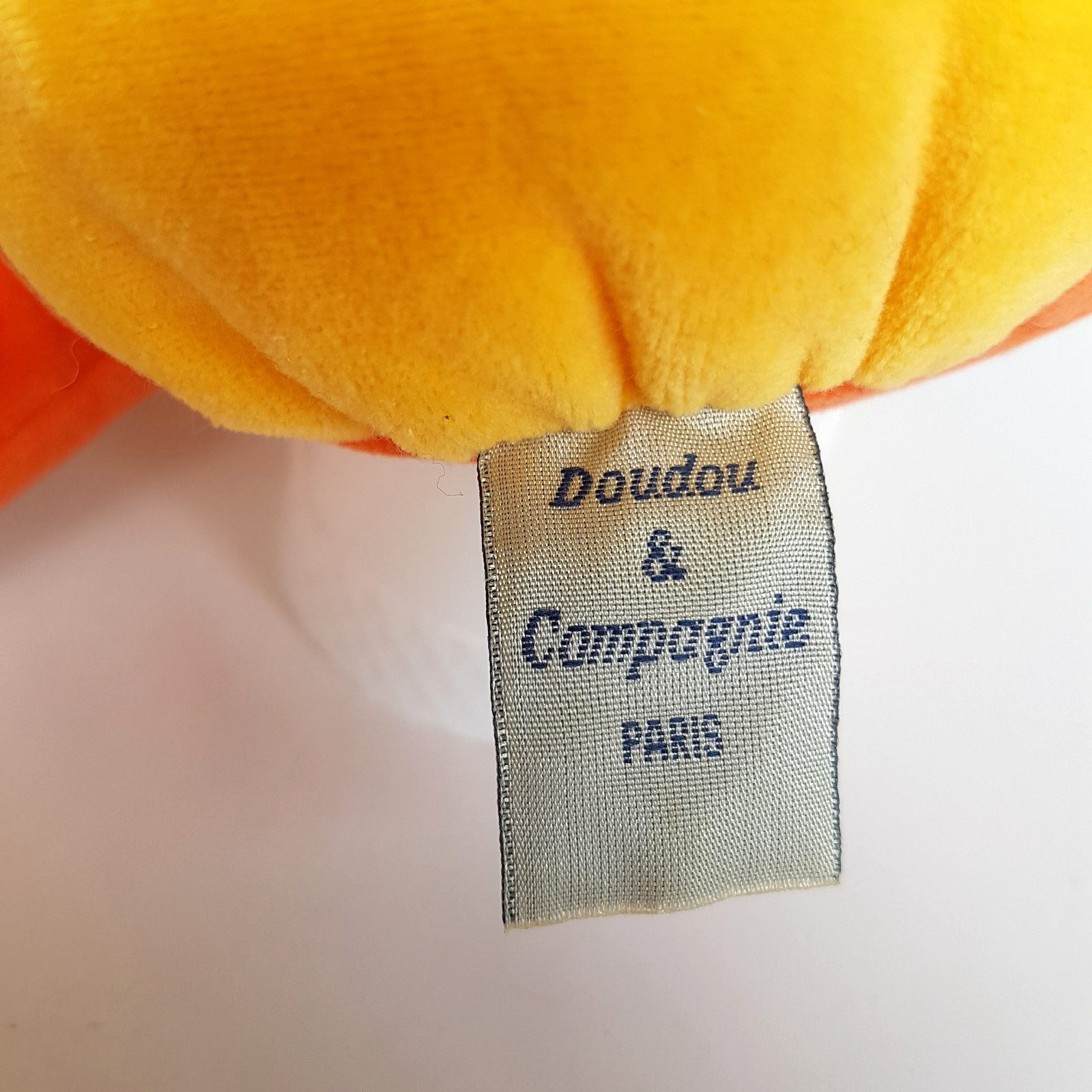 Doudou & Compagnie VELOUR RABBIT Patou 30cm Floppy Plush Soft Toy Orange Yellow6