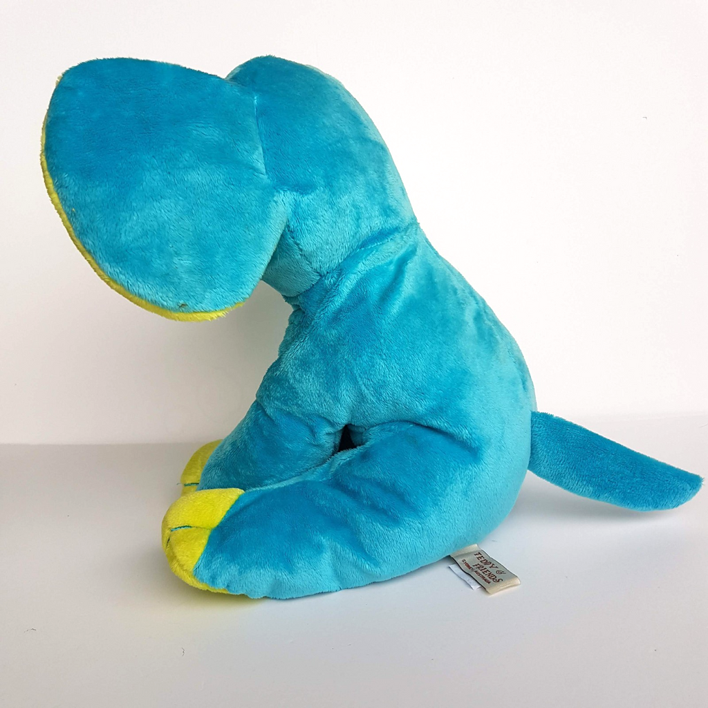 Teddy & Friends ELEPHANT Plush Blue Green Neon Soft Toy Stuffed Animal Floppy6
