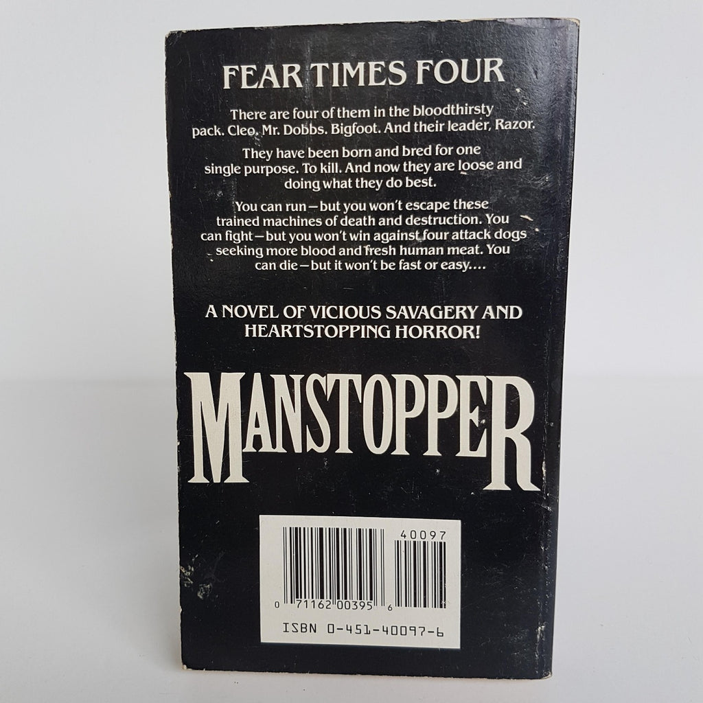 MANSTOPPER Douglas Borton Book Horror Paperback FIRST EDITION 1988 Scary Novel3