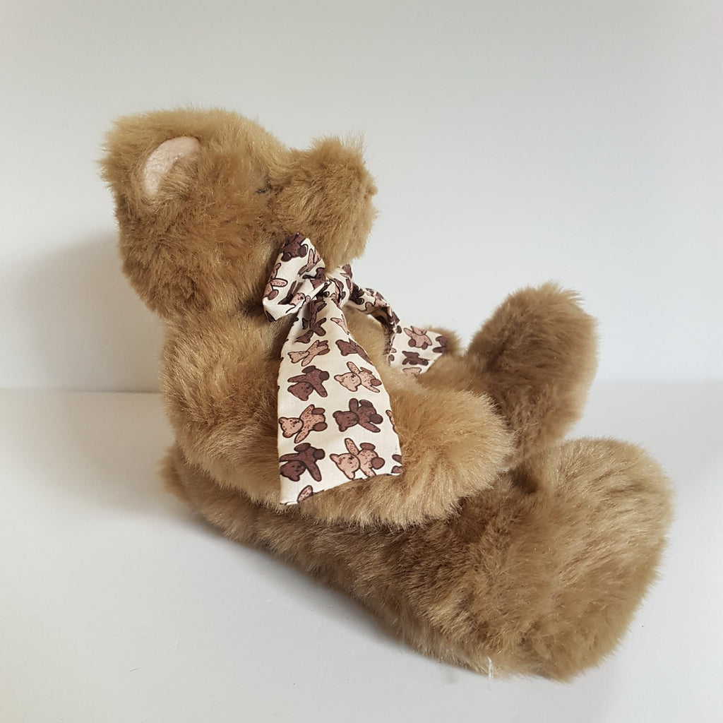Floppy TEDDY BEAR Bow 32cm Plush Soft Toy Heavy Stuffed Animal Cuddly Beanbag4