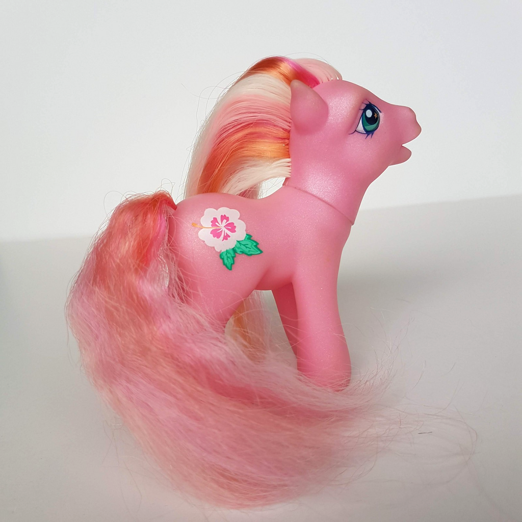 My Little Pony LUAU Horse Hasbro Vinyl Toy 2002 Brushable Tropical Flower Pink9