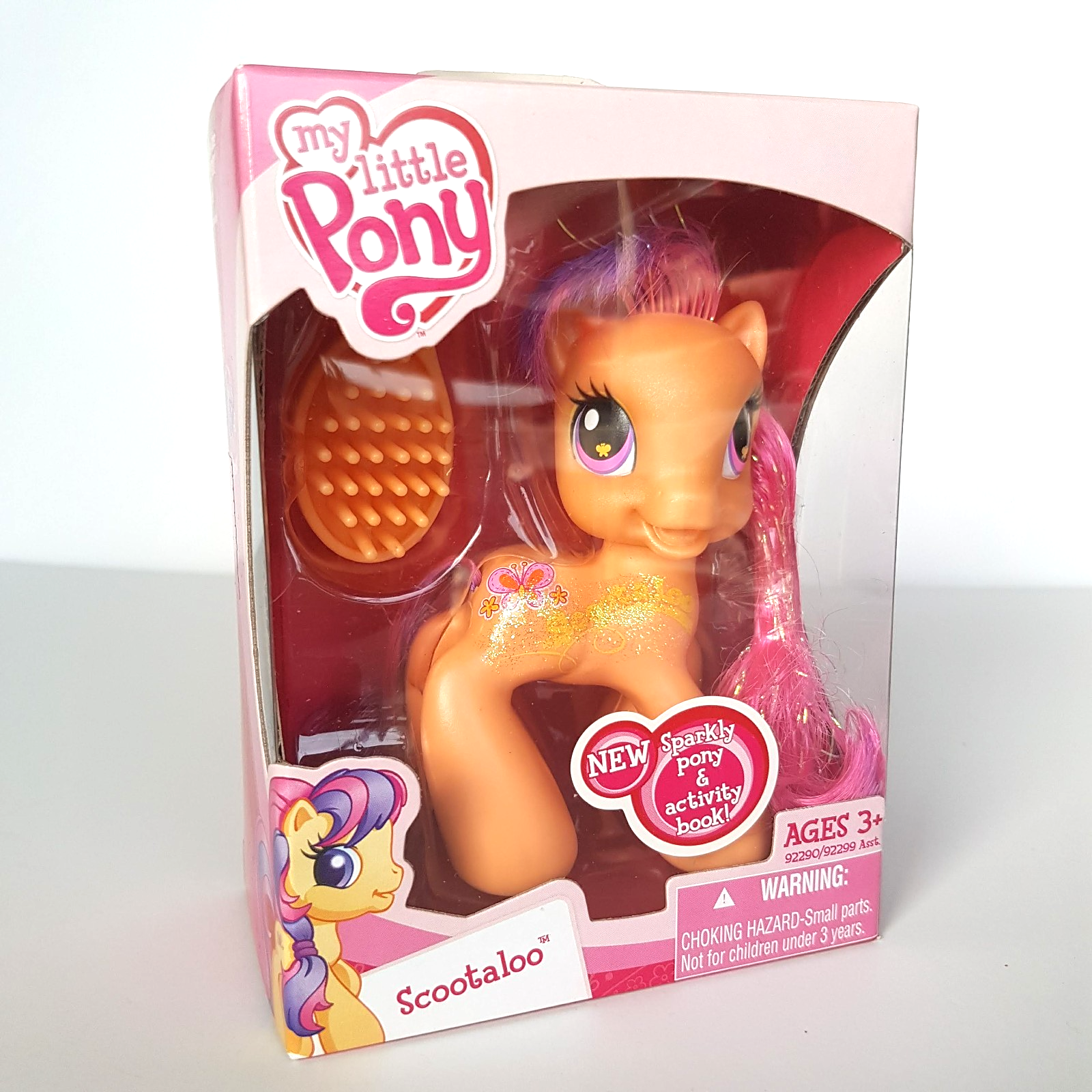 My Little Pony G3.5 SCOOTALOO Horse 2009 Sparkly Glitter Unopened Boxed Pony Toy1