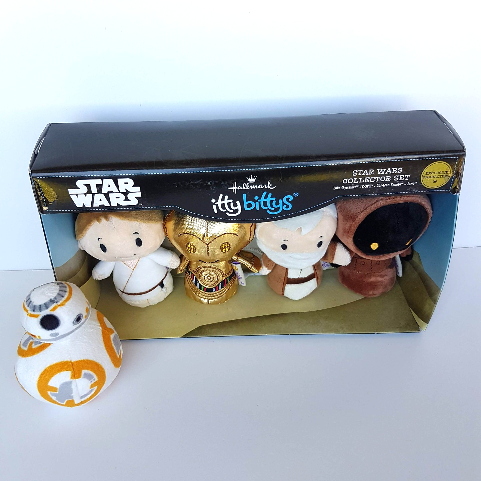 Itty Bittys STAR WARS COLLECTOR SET Luke C 3PO Obi Wan Jawa PLUS BB 8 Soft Toy4