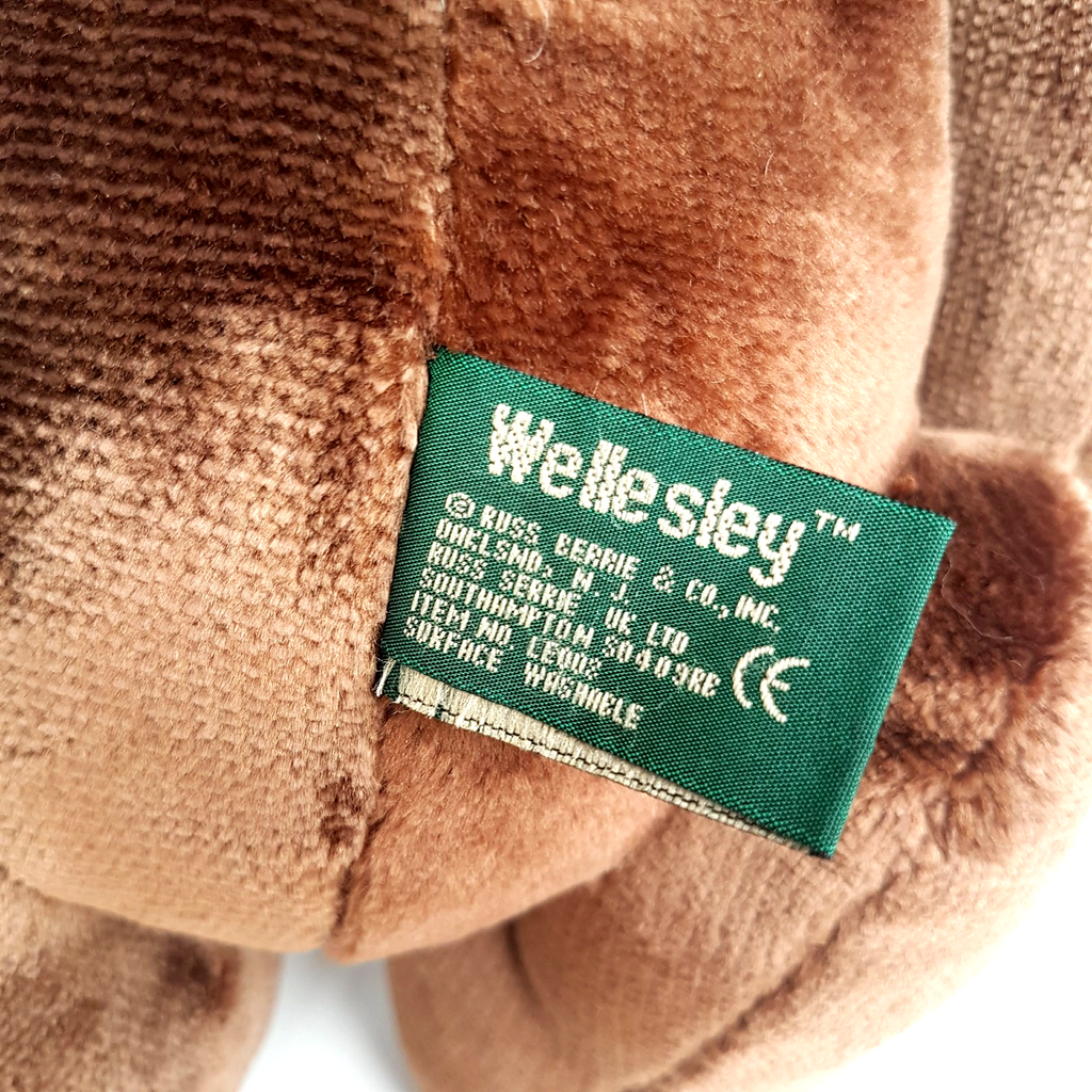 Russ WELLESLEY Teddy Bear Plush 42cm Velveteen RARE Stuffed Animal Soft Toy13