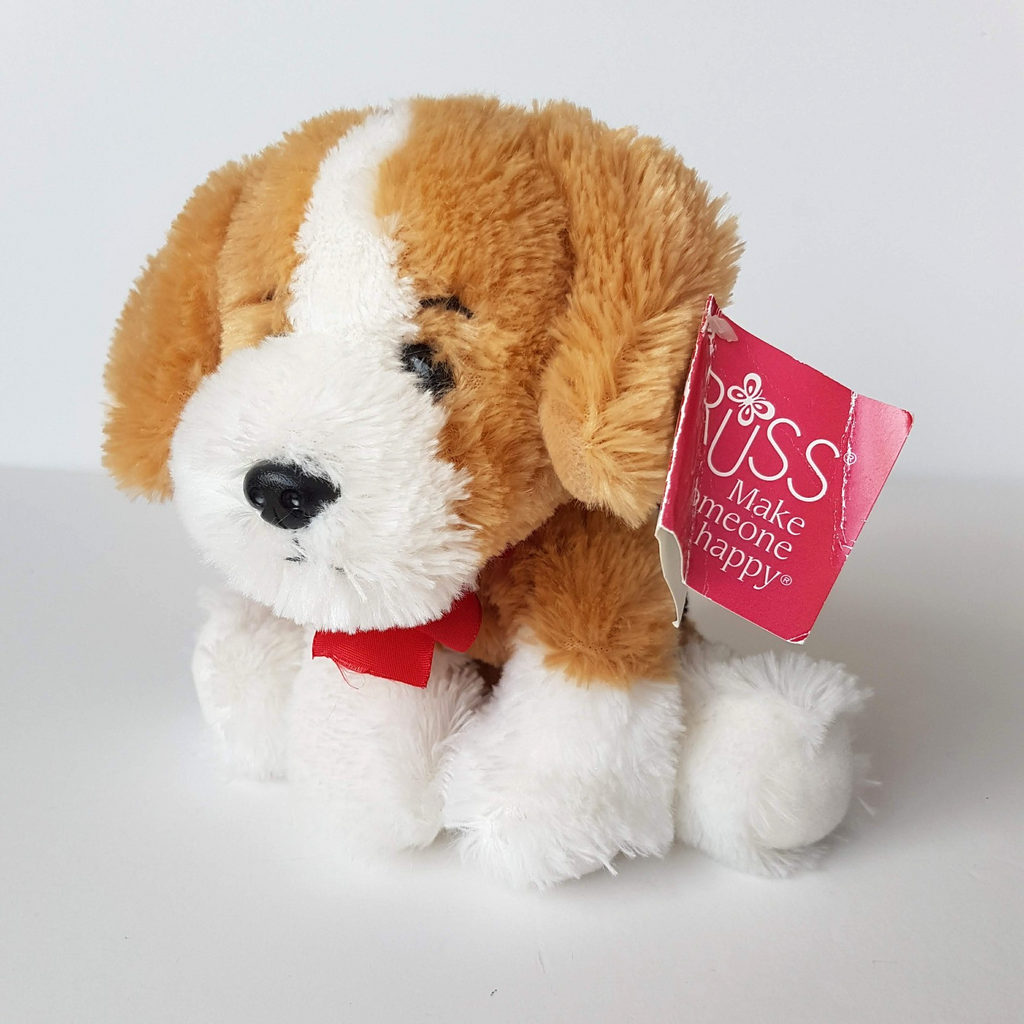 Russ SITTING BEAGLE DOG 16cm Soft Toy Puppy Plush Stuffed Animal Cute Small Toy0