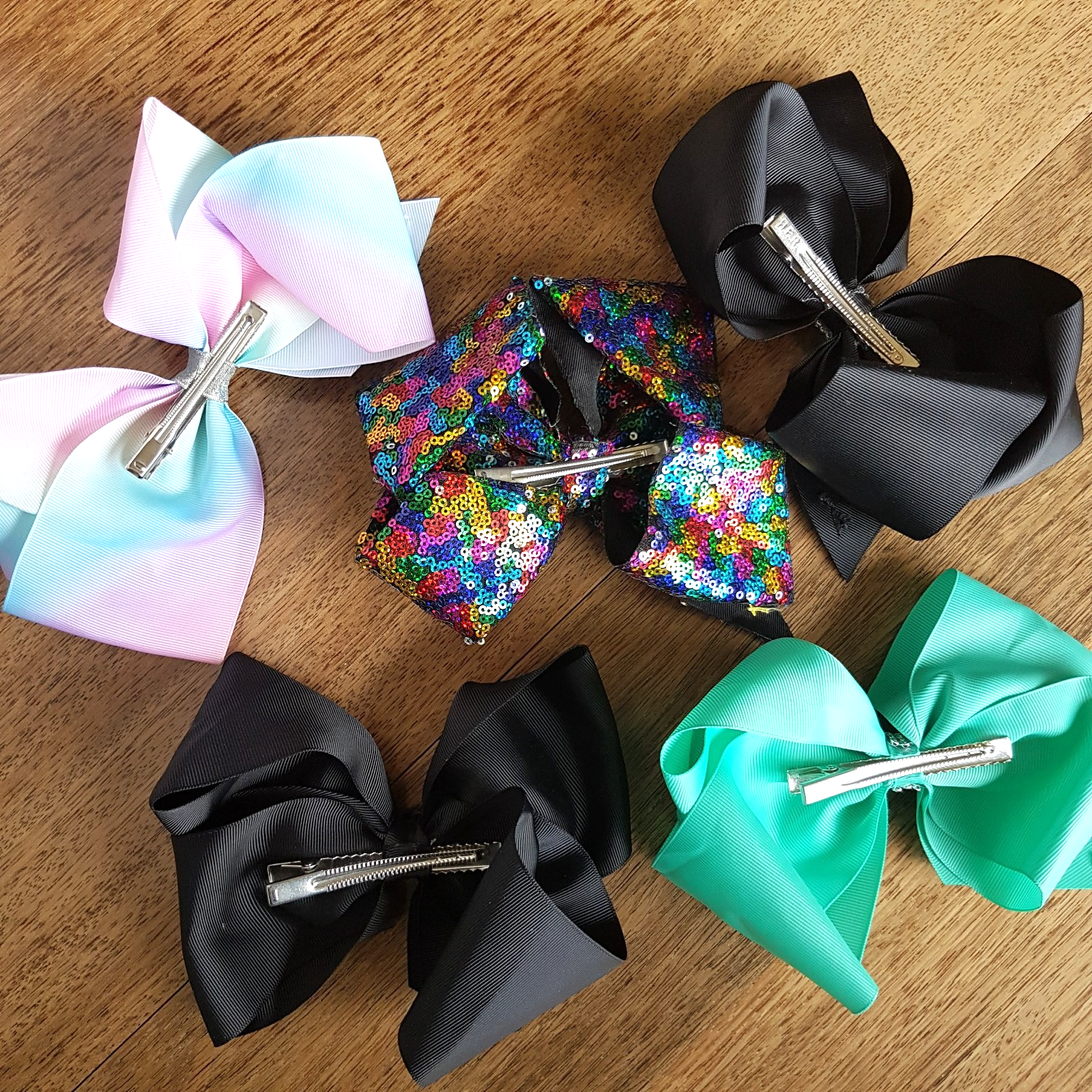 JoJo Siwa HAIR BOWS Unicorn Sequin Diamonte Sparkle Hair Accessories Cheer Bows6