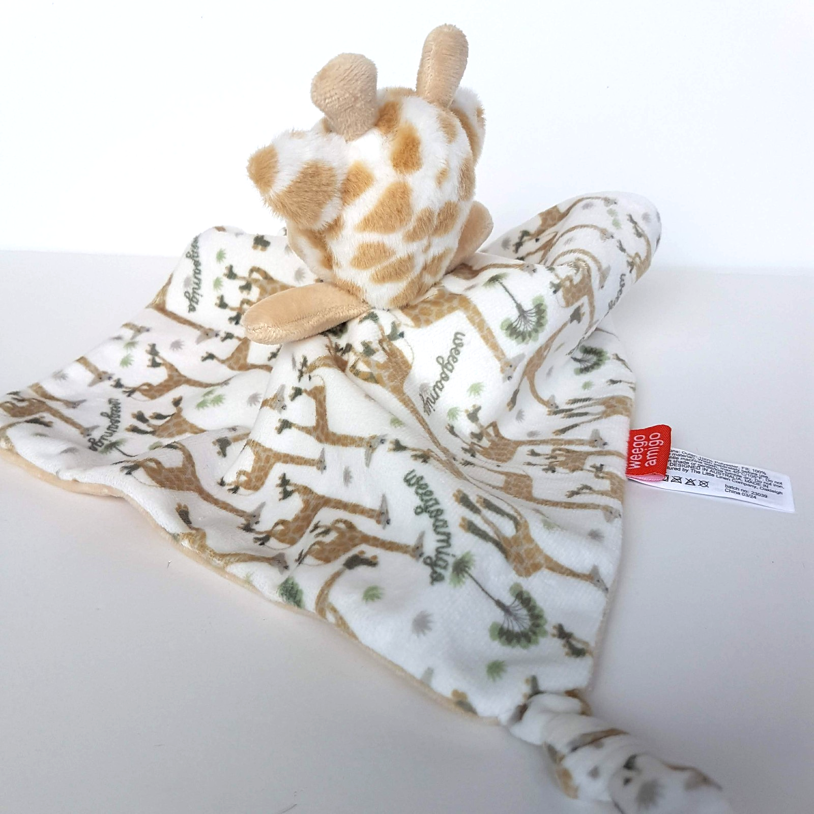 Weego Amigo GIRAFFE Baby Lovey Comforter Security Blanket Baby Sleep Soft Toy6