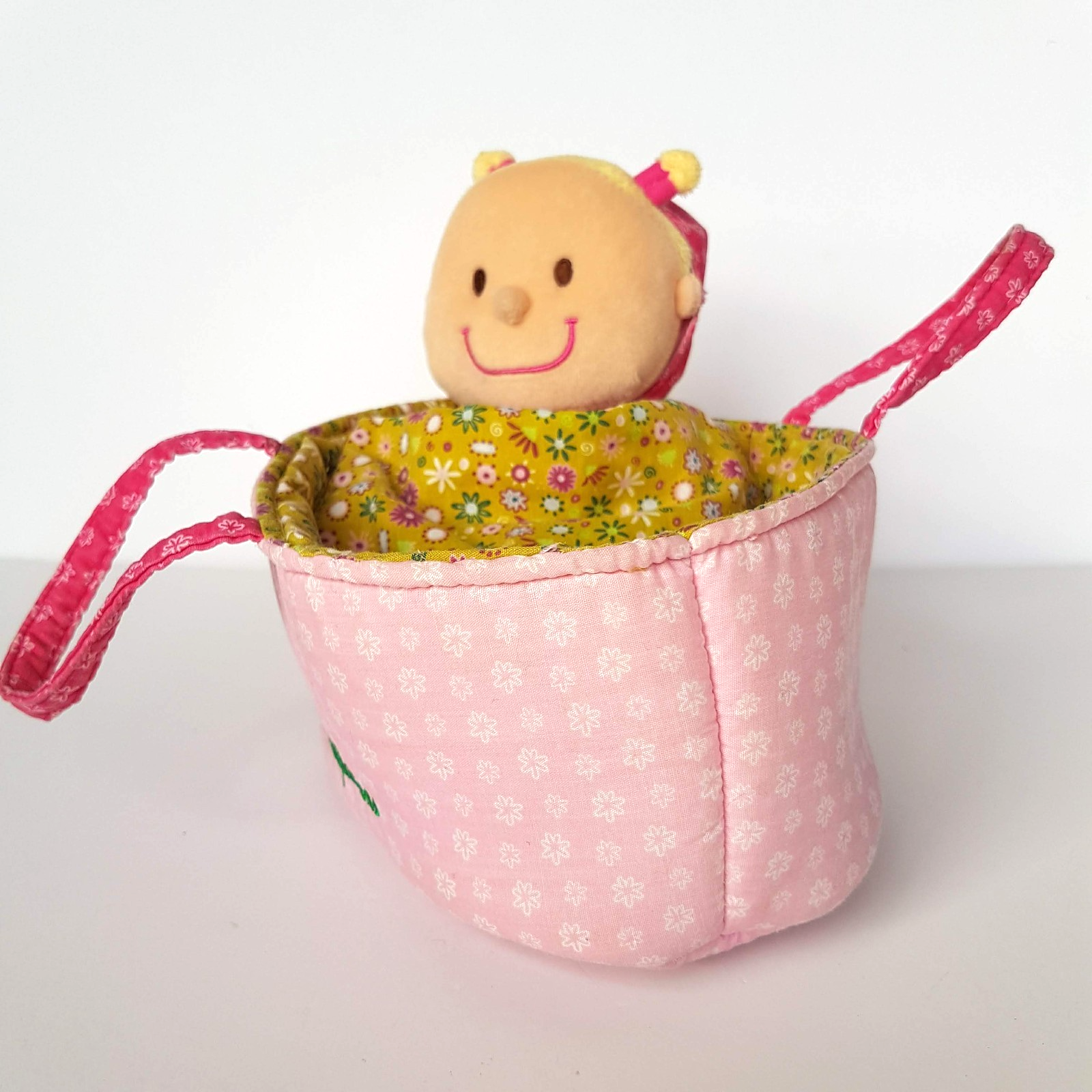Lilliputiens BABY DOLL & CARRIER Plush Soft Toy Bassinet Cloth Doll Pretend Play6