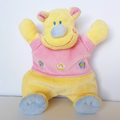 Jolly Baby HIPPO RATTLE PLUSH Lovey Soft Toy 21cm Stuffed Animal 2003 Pastel0