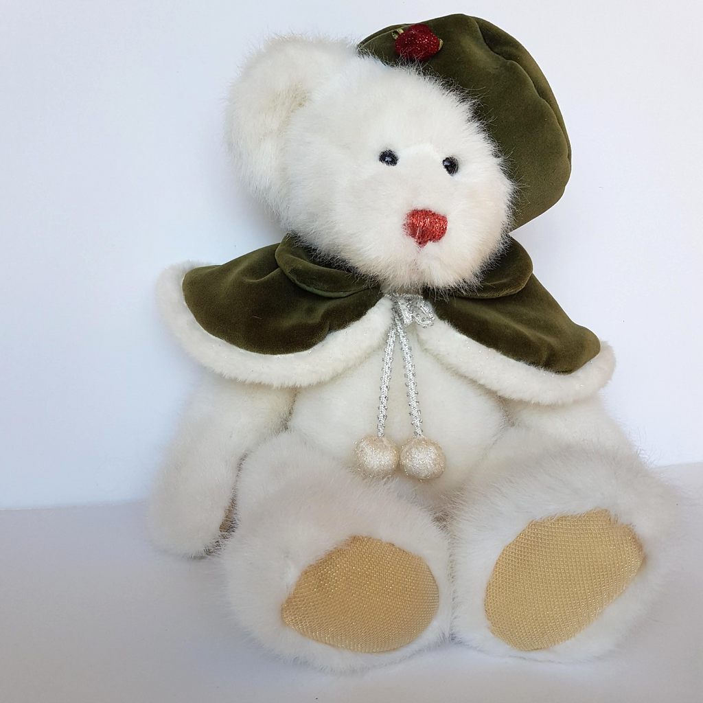 Large Russ TEDDY BEAR CRYSTAL 44cm White Snow Christmas Stuffed Animal Soft Toy3