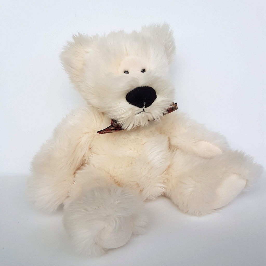 Russ WALTER TEDDY BEAR Cream 35cm Plush Soft Toy Stuffed Animal Scruffy Floppy0