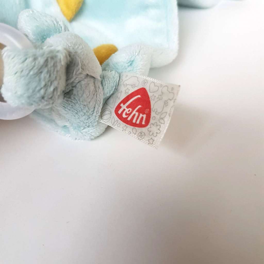Fehn BLUE DRAGON Lovey Plush RATTLE Security Comforter Blanket Soft Toy Triangle8