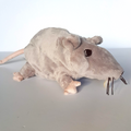 Ikea MINNEN RATTA RAT MOUSE Warm Grey 21cm Plush Stuffed Animal Rodent Soft Toy0