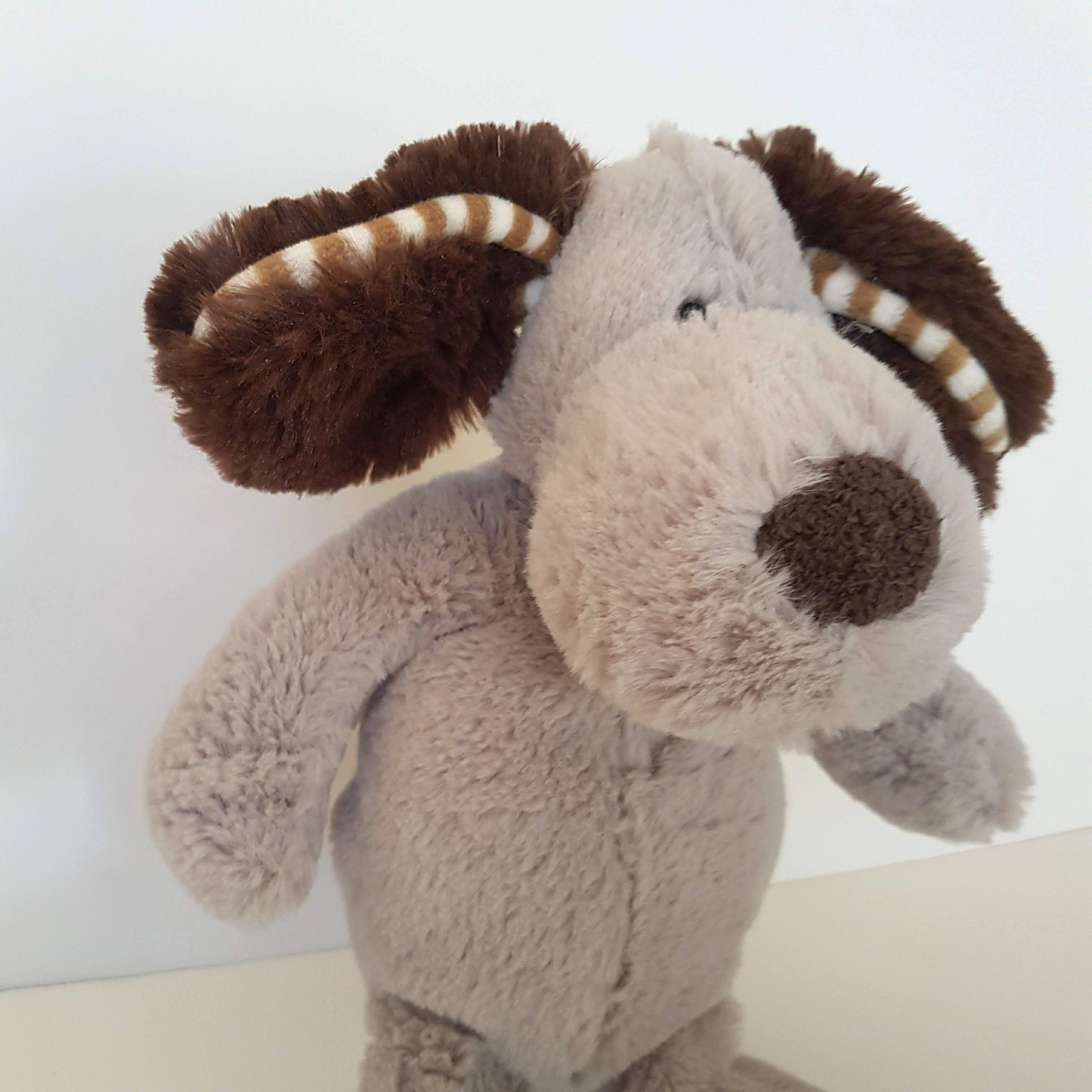 Rare Papaya FLOPPY DOG Plush 27cm Grey Puppy Stuffed Animal Soft Toy Cuddly Cute1