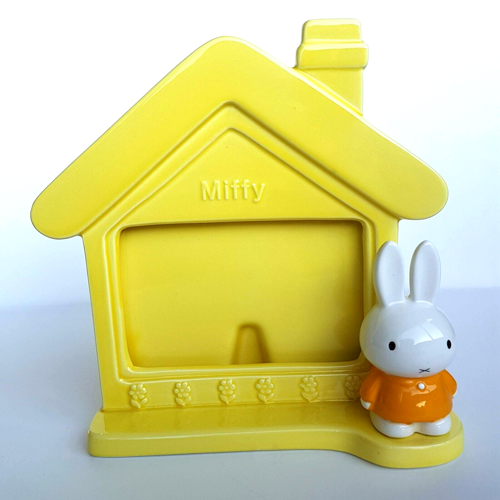 Genuine MIFFY Photo Frame Ceramic YELLOW Dick Bruna Picture Frame Rabbit Bunny0