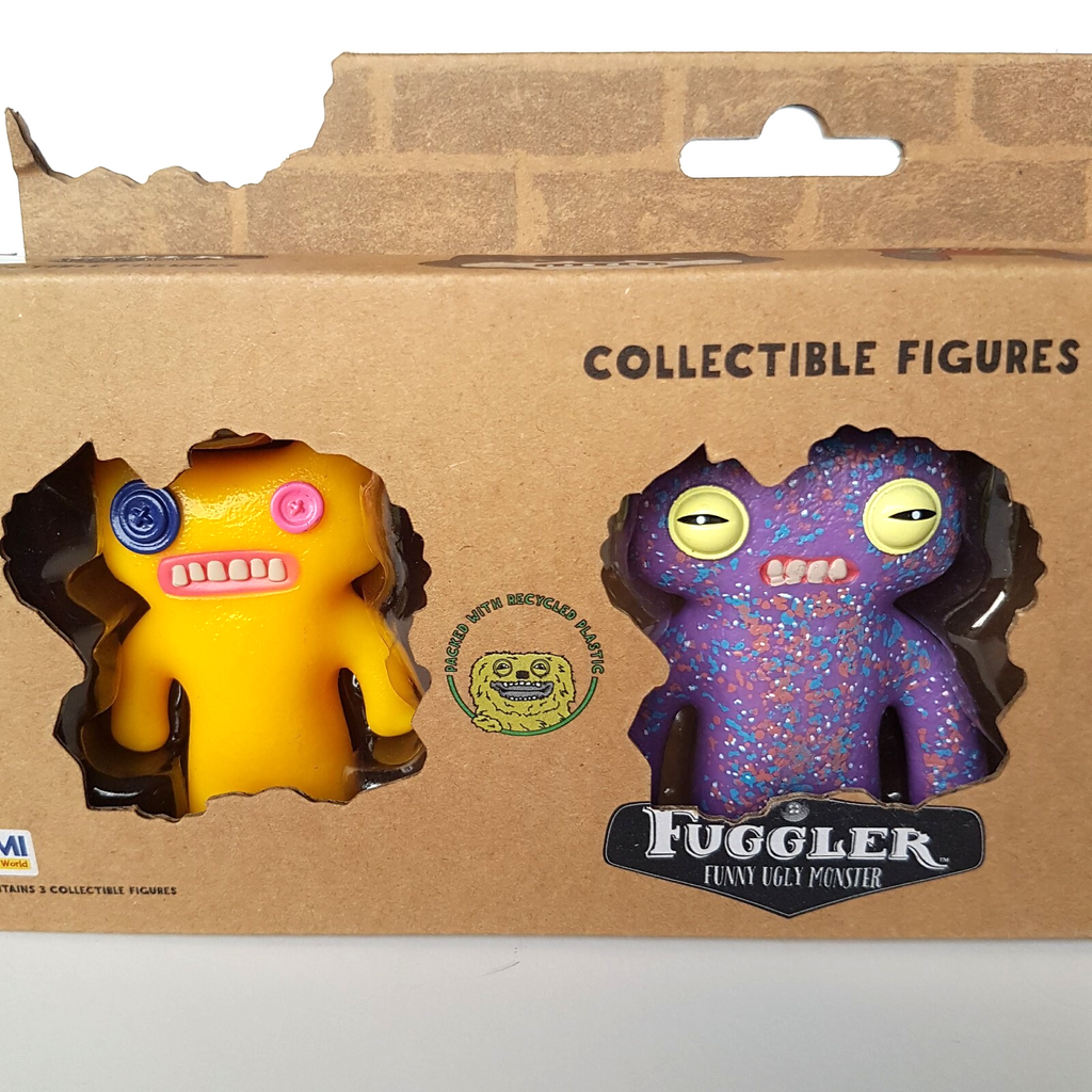 FUGGLER Ugly Monster 3 PACK COLLECTIBLE FIGURES SET Small NEW Funny Scary Toy12