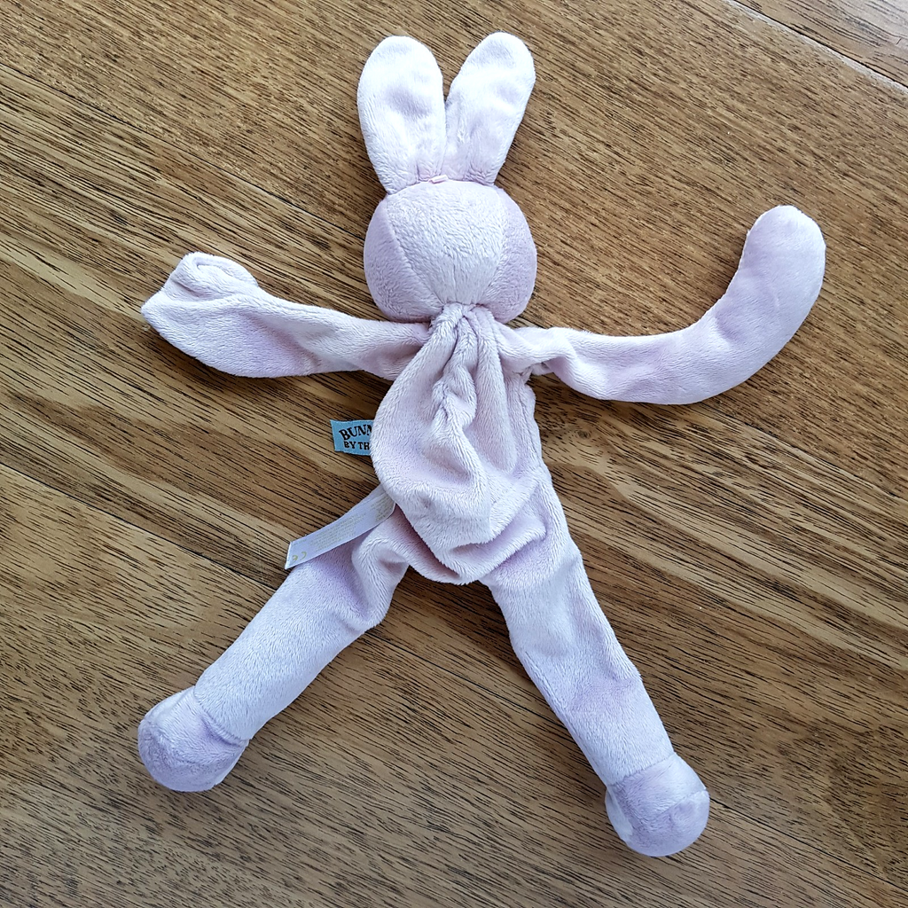 Pink BUNNY RABBIT RATTLE Plush Lovey Security Blanket Comforter Sleep Soft Toy2