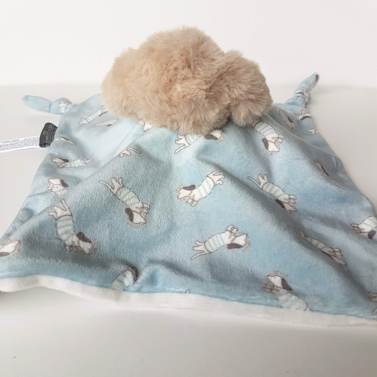 Little Linen BLUE DOG Lovey Security Comforter Sleep Baby Soft Toy Puppy Dog3