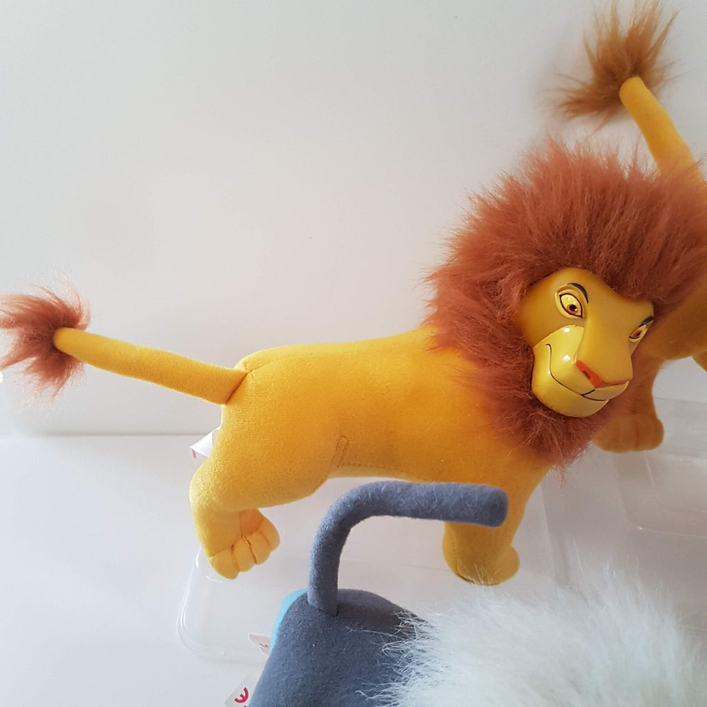 Vintage DISNEY LION KING Toys Applause Vinyl + Plush Rafiki Pumbaa Mufasa Simba4
