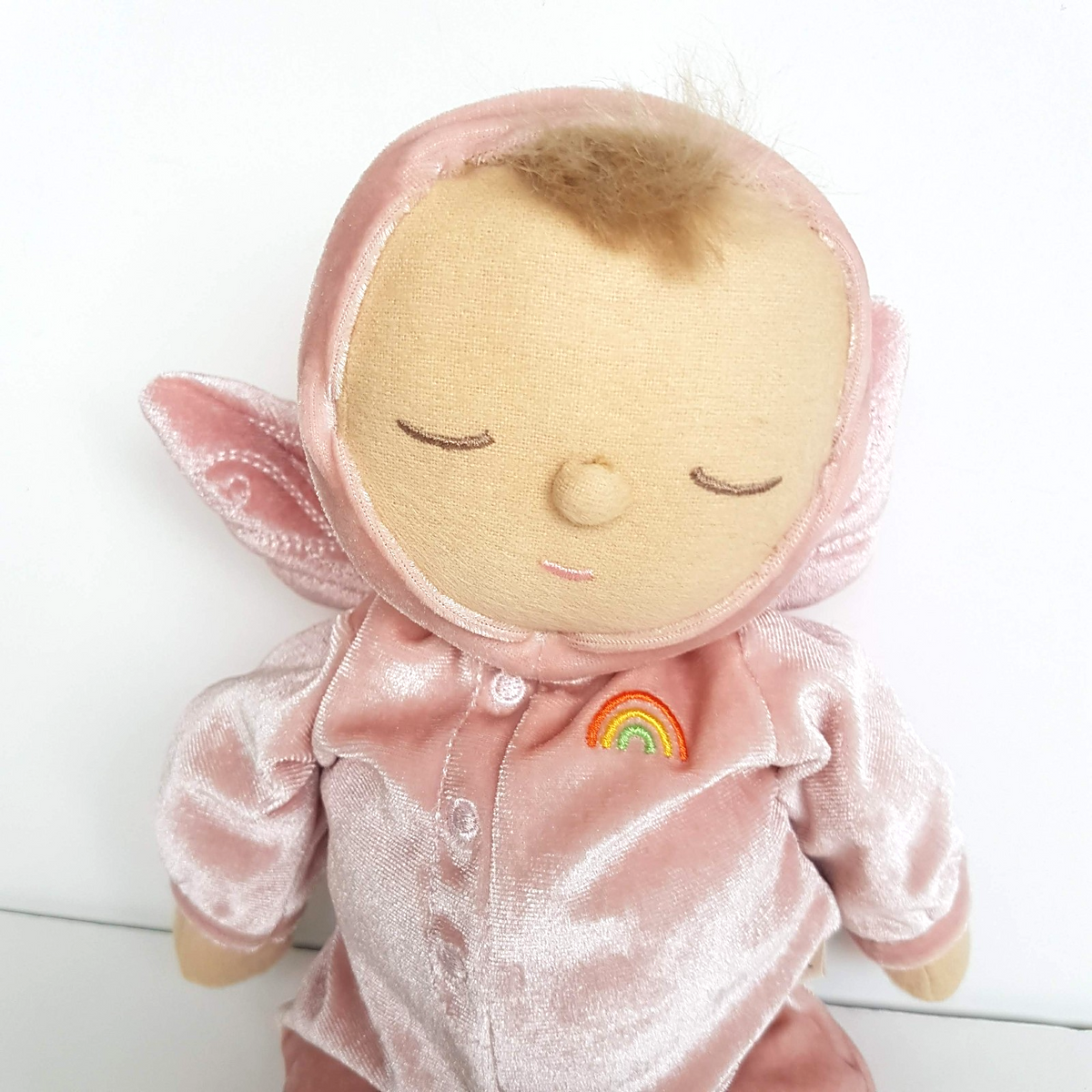 Olli Ella DOZY DINKUMS AURORA Fairy Doll Pink Plush Soft Fabric Doll Sleeping15