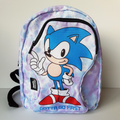 SONIC THE HEDGEHOG Kids Backpack School Bag Gaming Character Pastel Purple Blue0