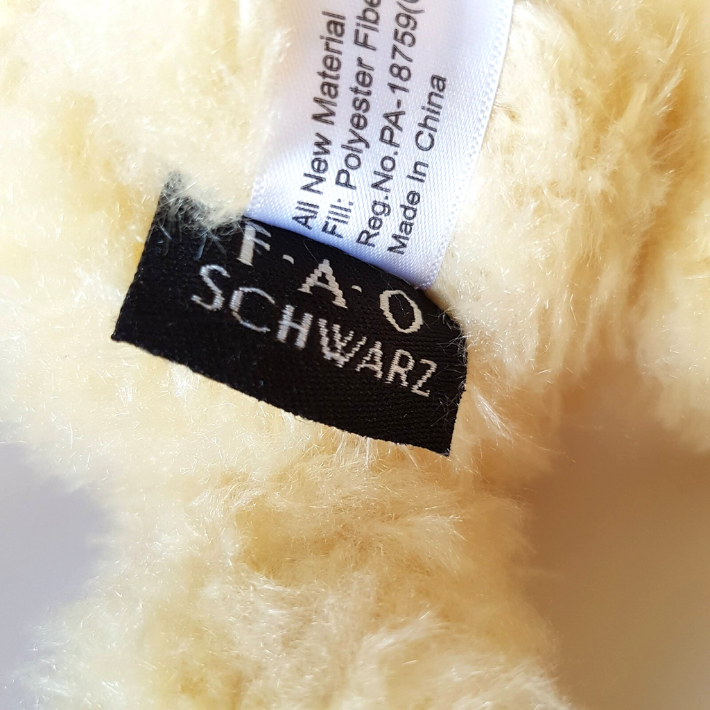 FAO Schwarz YELLOW PARTY DOG Puppy 30cm Plush Stuffed Animal Birthday Soft Toy7