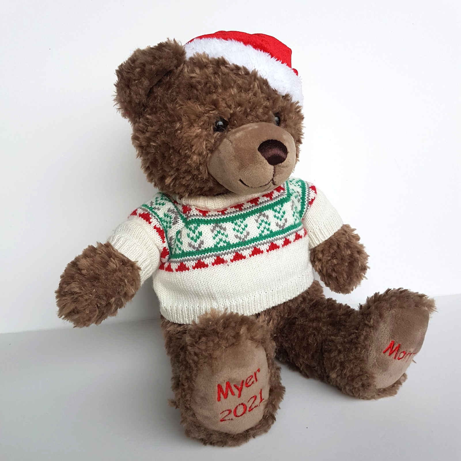 Myer CHRISTMAS BEAR MONTY 2021 Plush Teddy Bear 39cm Stuffed Animal Soft Toy1