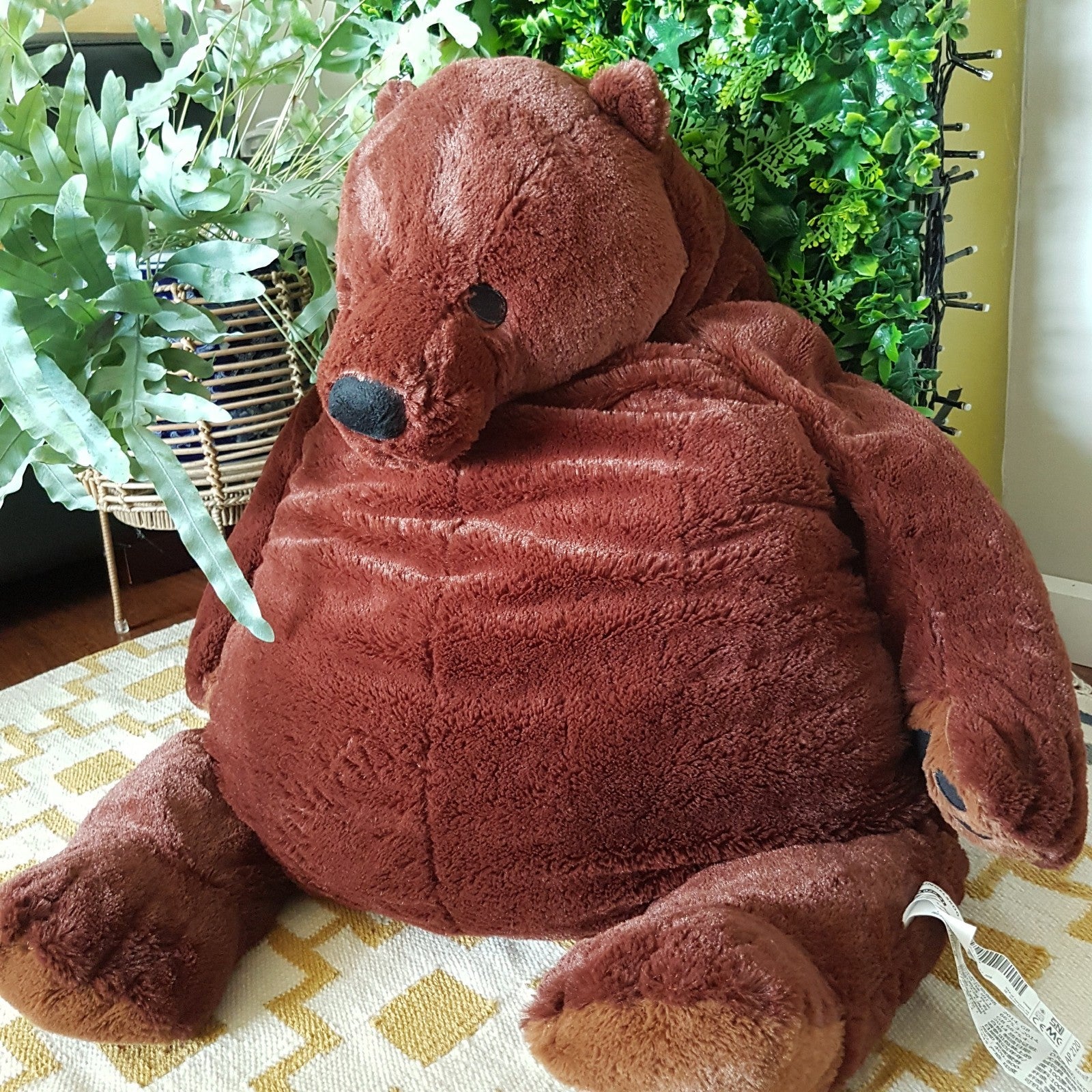Ikea GENUINE Large Brown Bear 100cm Plush Soft Toy Stuffed Animal Djungelskog2