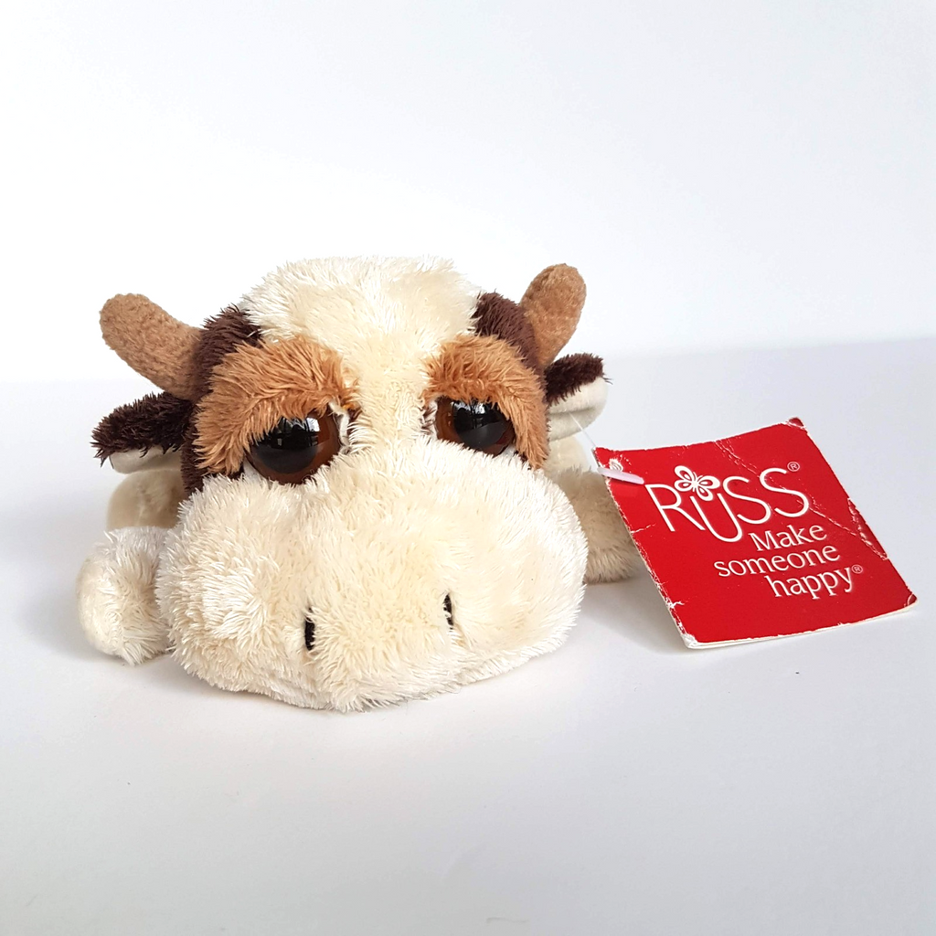 Russ PEEPERS COW BULL MARLO Floppy Plush TAG Small 12cm Soft Toy Stuffed Animal1