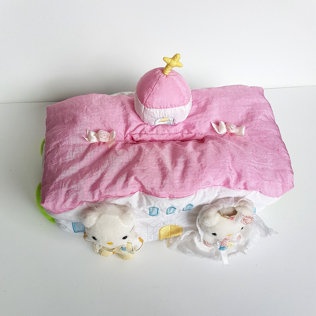 Sanrio Smiles Hello Kitty & Dear Daniel TISSUE BOX COVER Rare Bridal Wedding HTF4