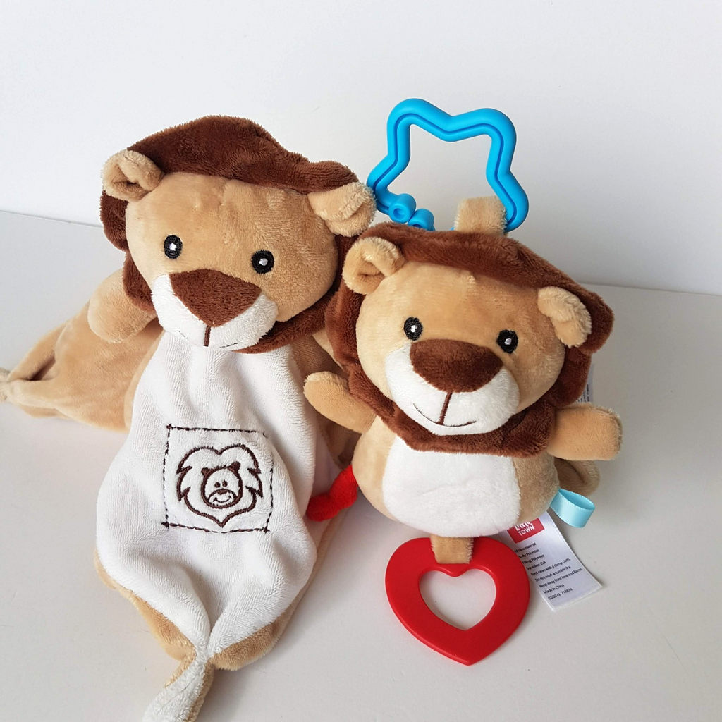 Little Town LION Baby Lovey SET Plush Security Blanket Comforter Sleep Soft Toy2
