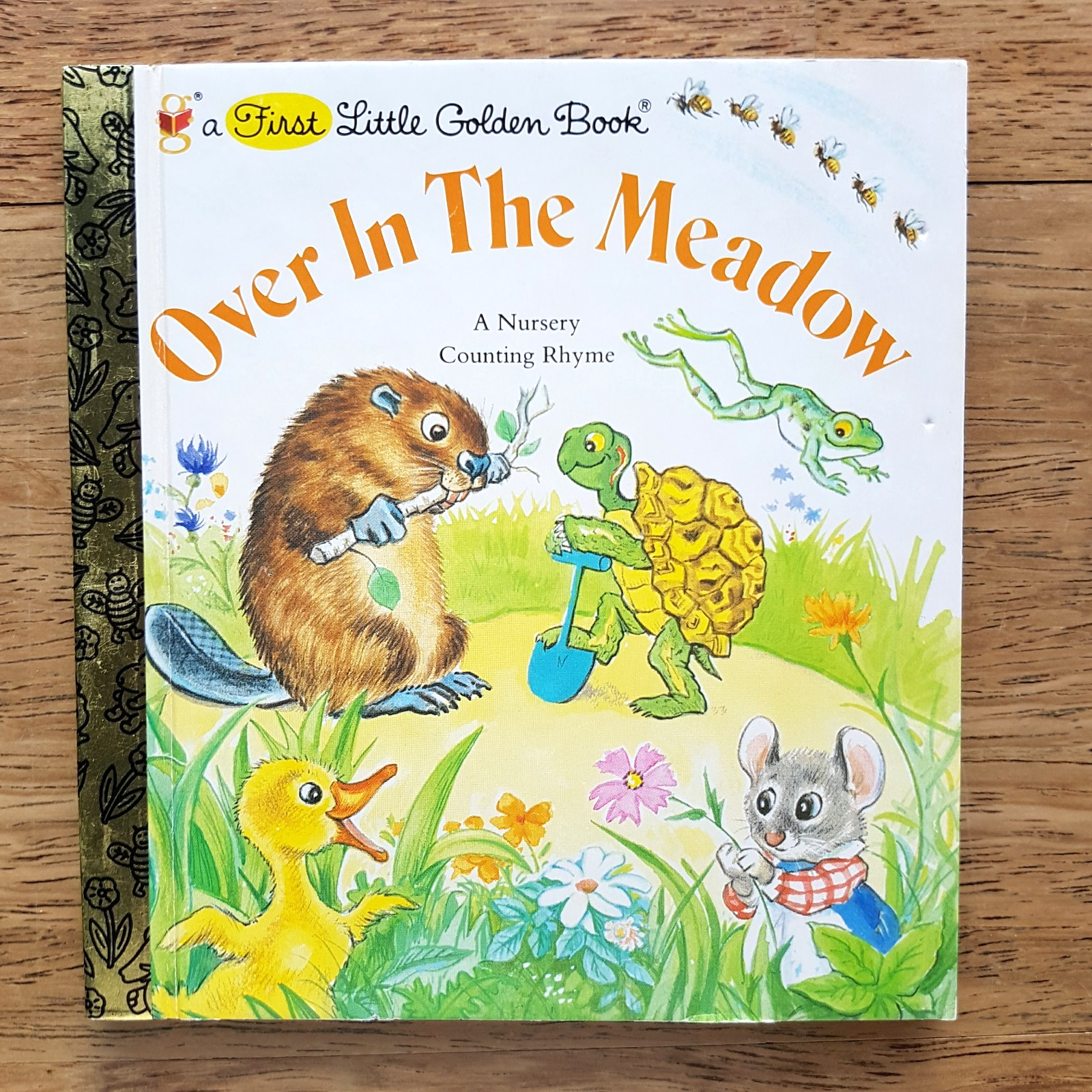 OVER IN THE MEADOW Vintage 1983 A First Little Golden Book RARE Kids Animals HTF1