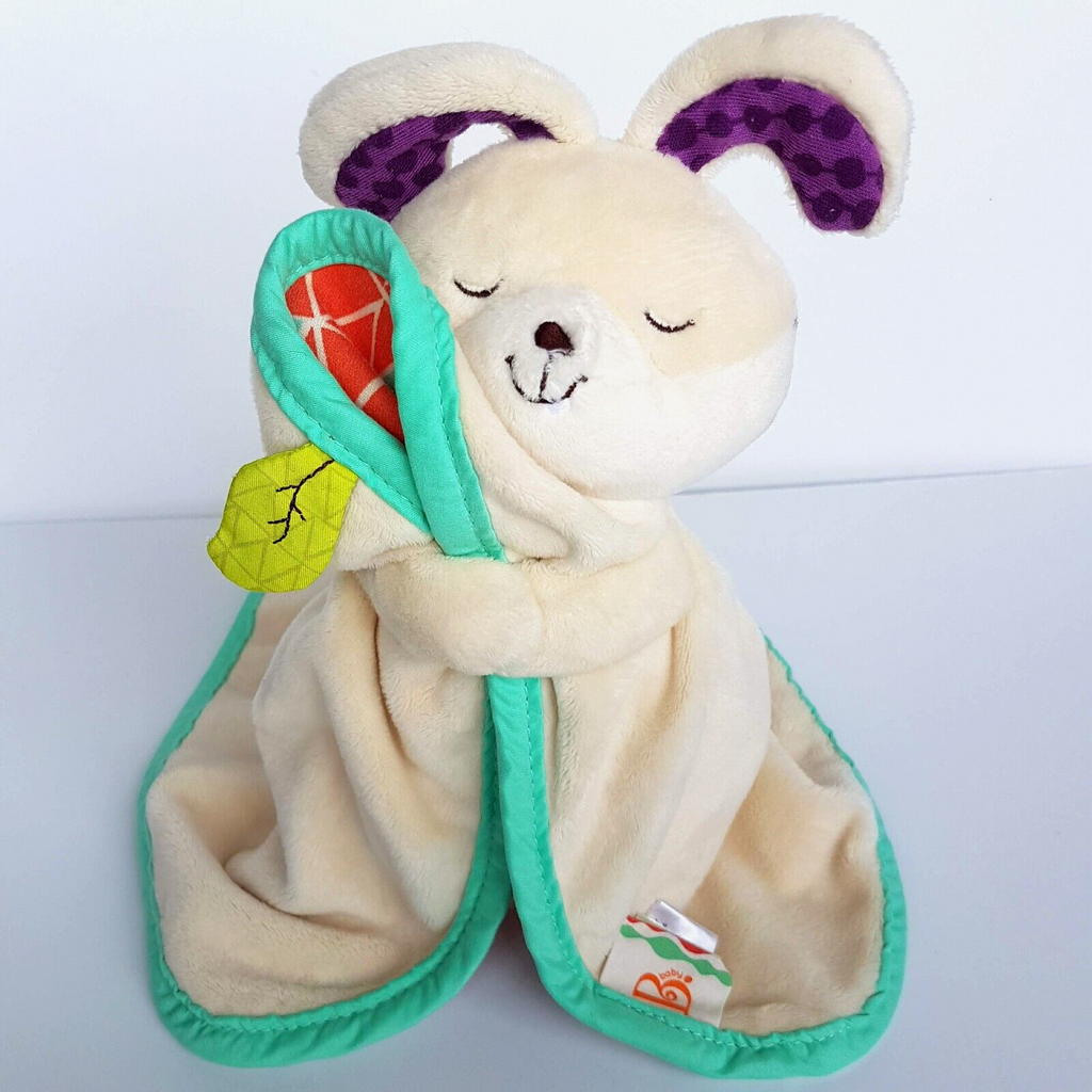 B Baby BUNNY RABBIT Lovey Security Blanket Plush Comforter Soft Toy Animal0