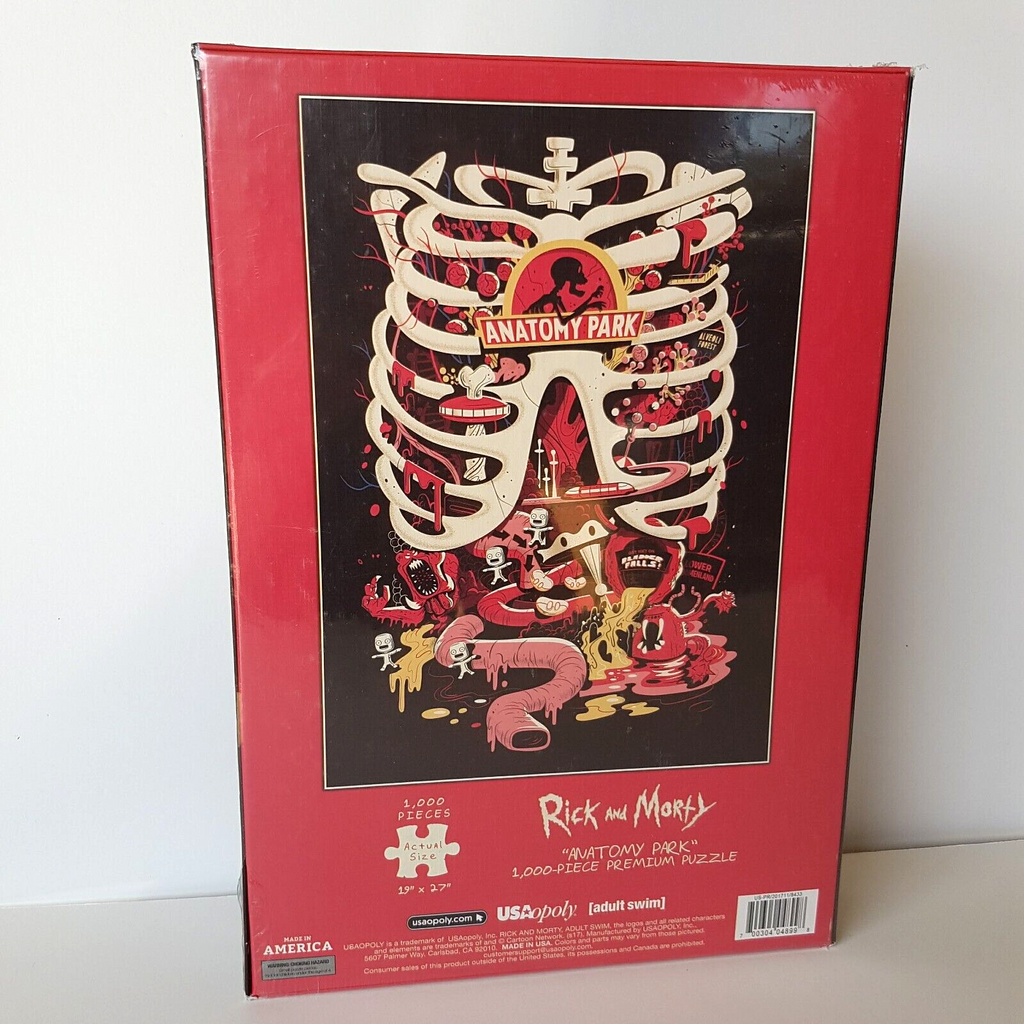 RICK & MORTY Jigsaw Puzzle 1000 pcs Anatomy Park SEALED New Sci Fi Animated Fun6