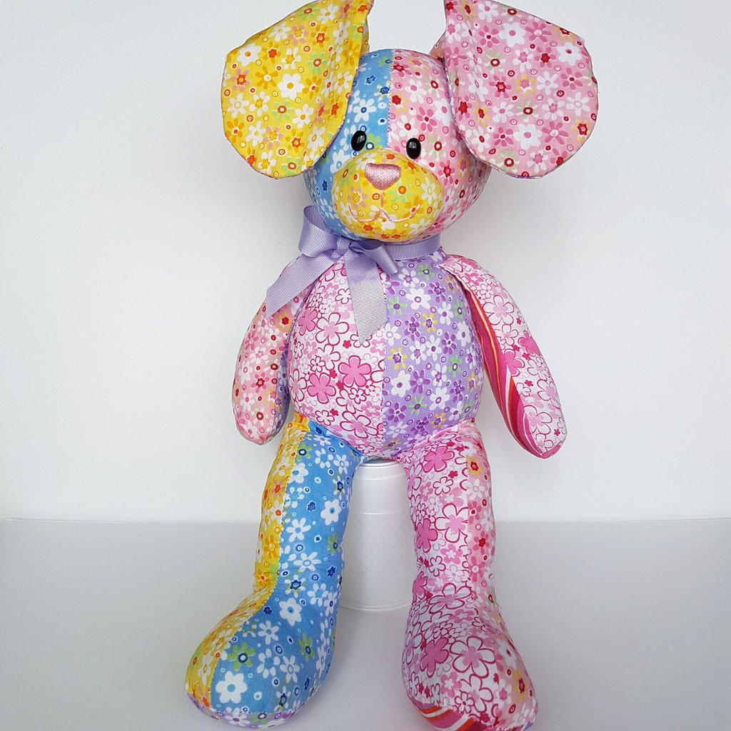 Gund FANCIFUL COLLECTION Bunny Rabbit 42cm Patchwork Plush Stuffed Animal Toy0