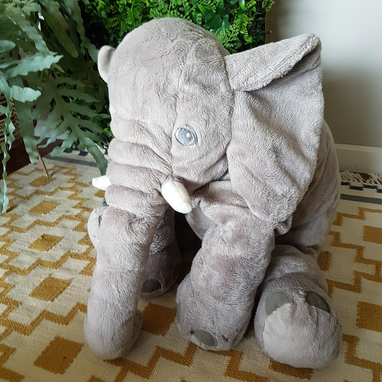 Ikea LARGE ELEPHANT MUM & BABY 57cm long Plush Soft Toy Safari Stuffed Animal2