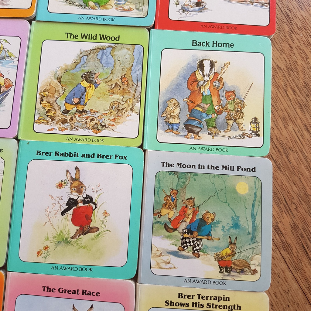Vintage WIND IN THE WILLOWS & BRER RABBIT Book Lot Childrens Bundle Board 19884