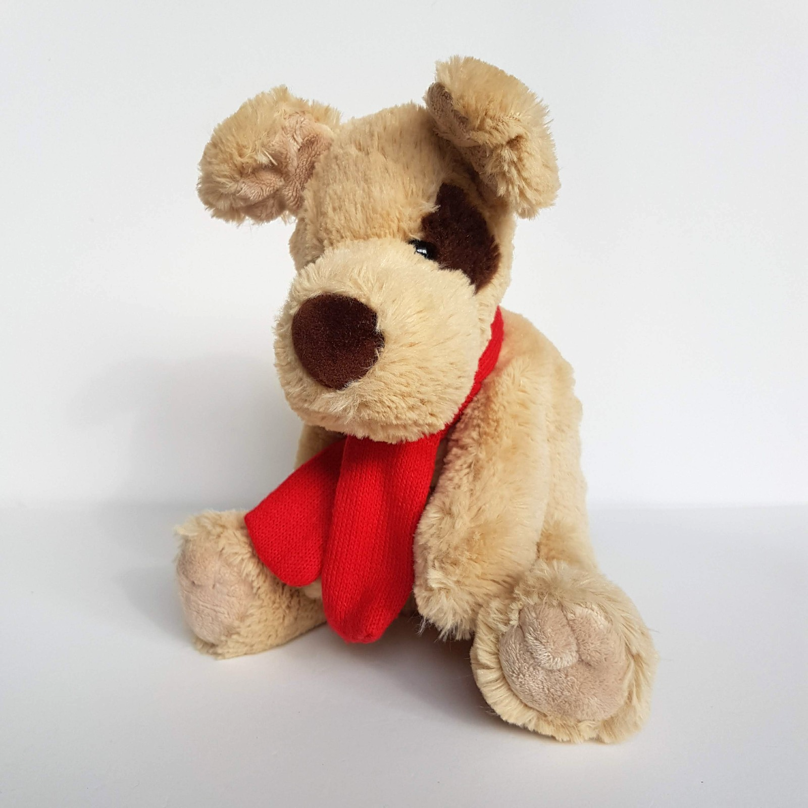 Minkplush MEMPHIS DOG Plush Puppy Stuffed Animal Soft Toy Red Scarf Cuddly Cute0