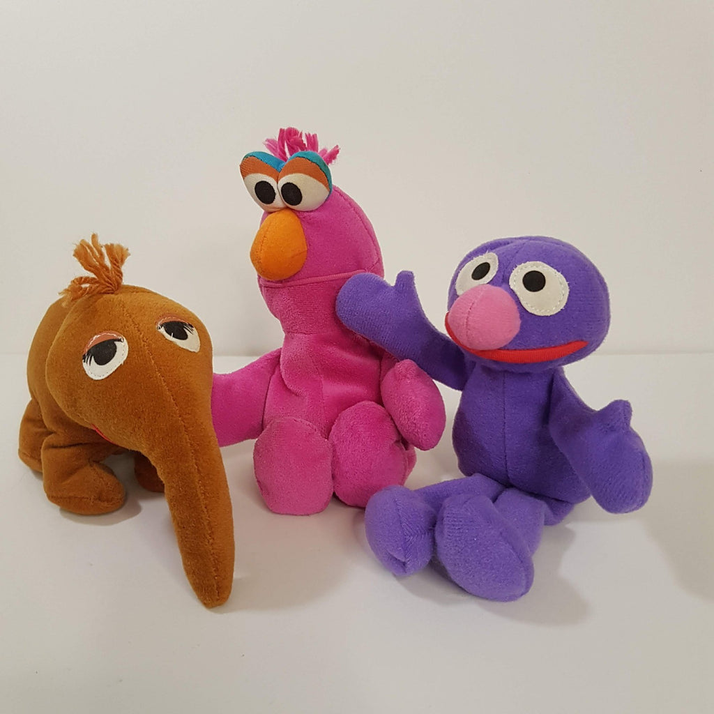 Sesame Street TELLY GROVER SNUFFLEUPAGUS Tyco Vintage Plush 1997 Bean Soft Toy3
