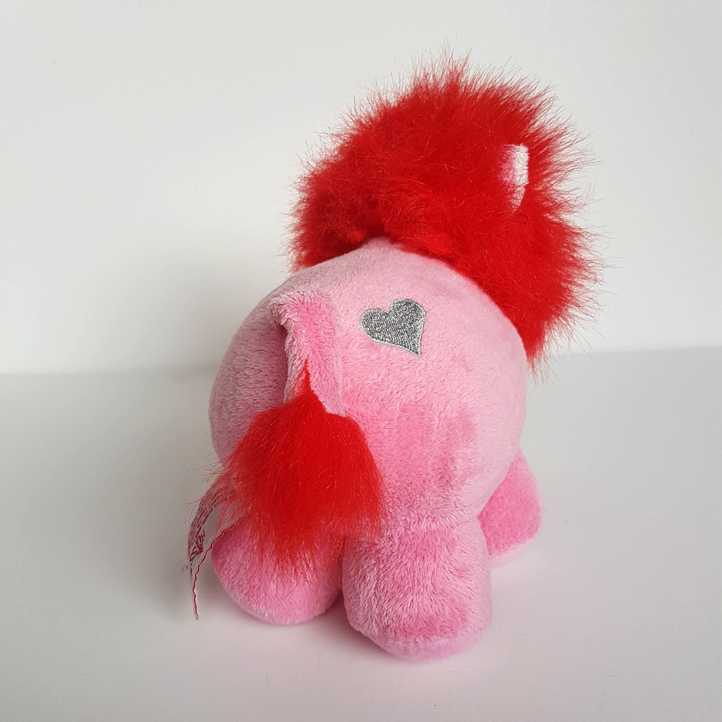 Russ Pink LION WILD CAT Plush Small Soft Toy Stuffed Animal Silver Heart Cuddly2