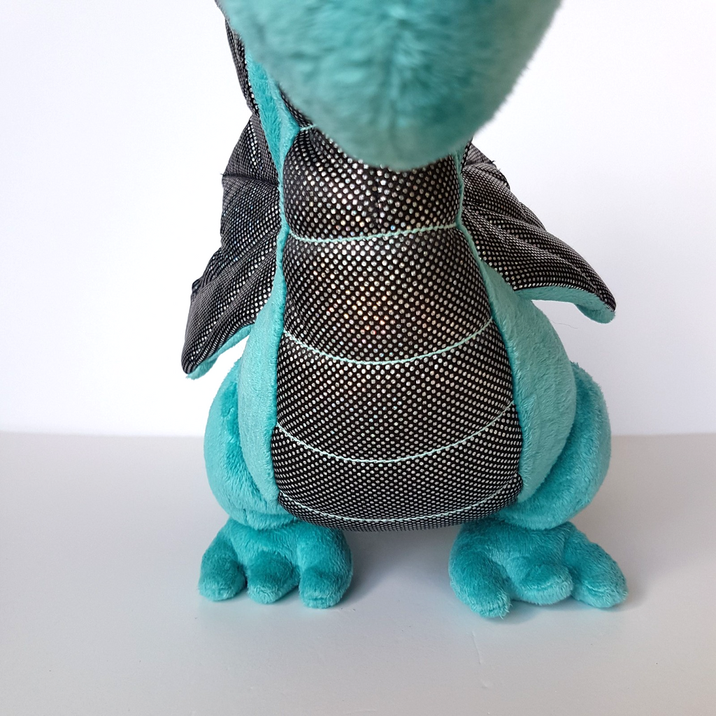 Target LARGE DINO DRAGON Plush Fantasy Stuffed Animal Soft Toy Blue Green Holo9