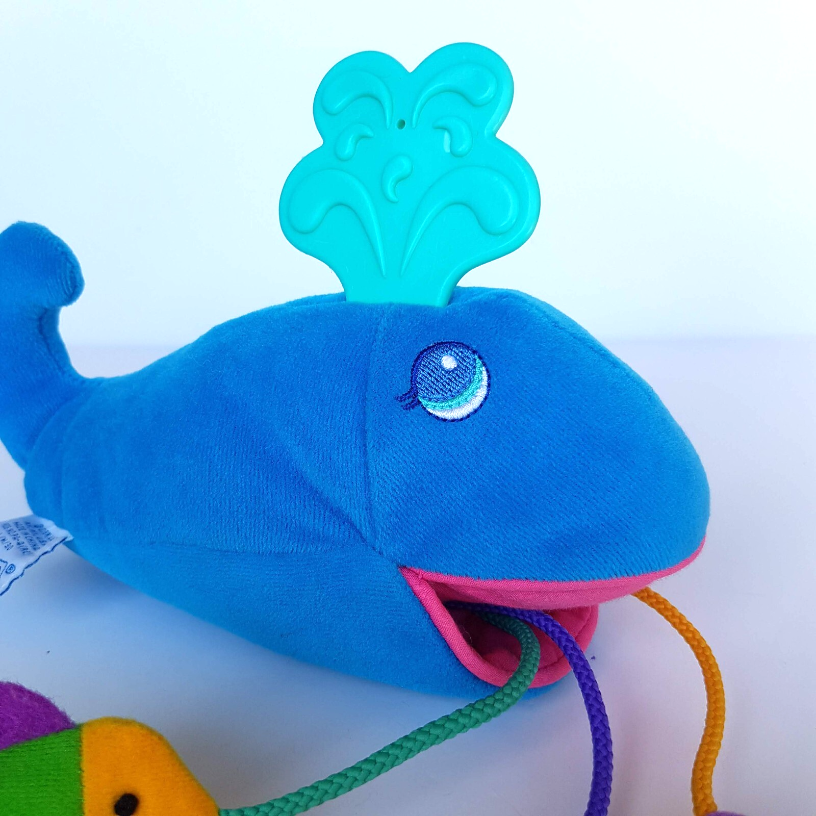 Vintage Eden BLUE WHALE Plush Baby 23cm Soft Toy Rattle Stuffed Animal Ocean Toy2